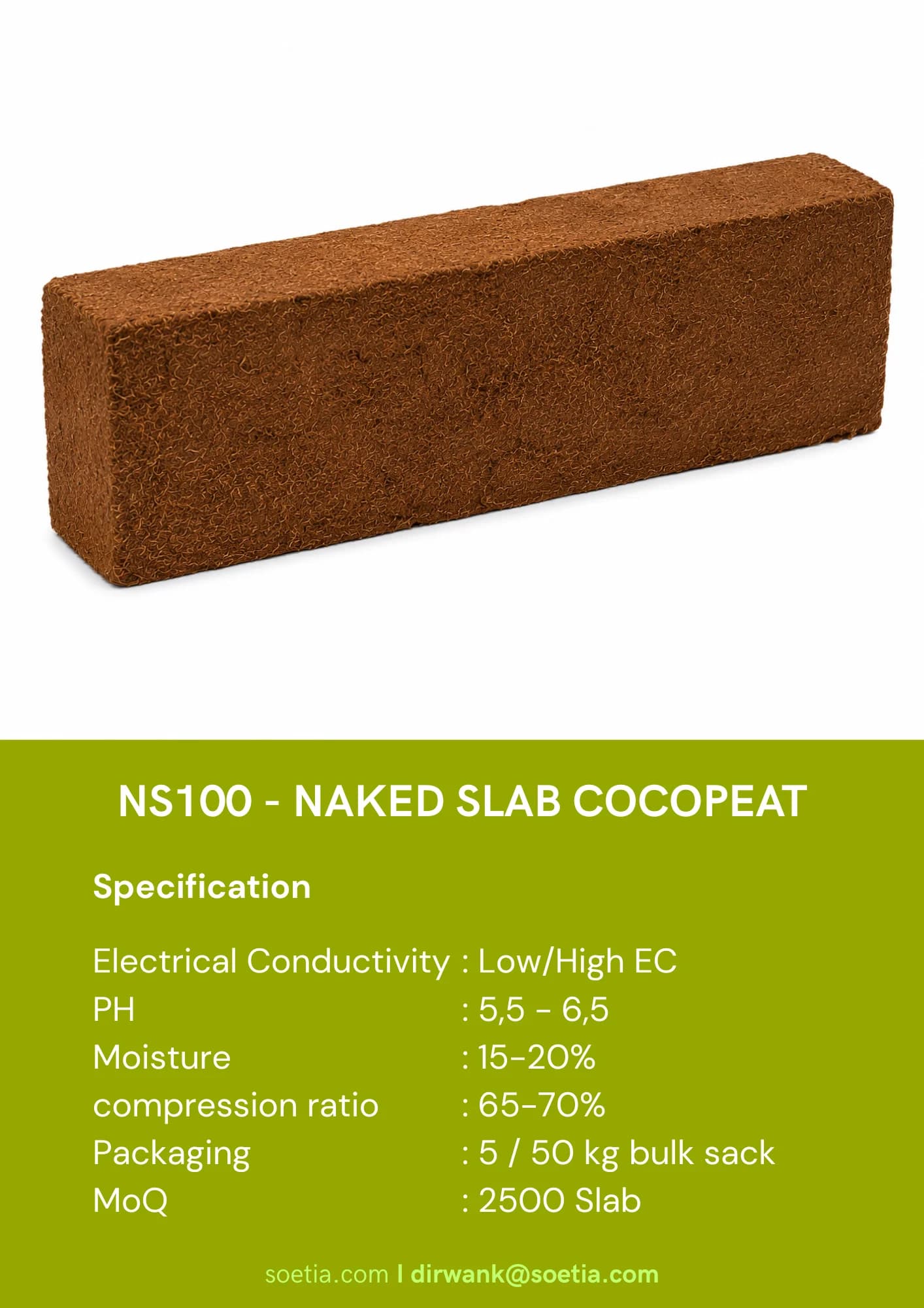 NS100 - Naked Slab Cocopeat